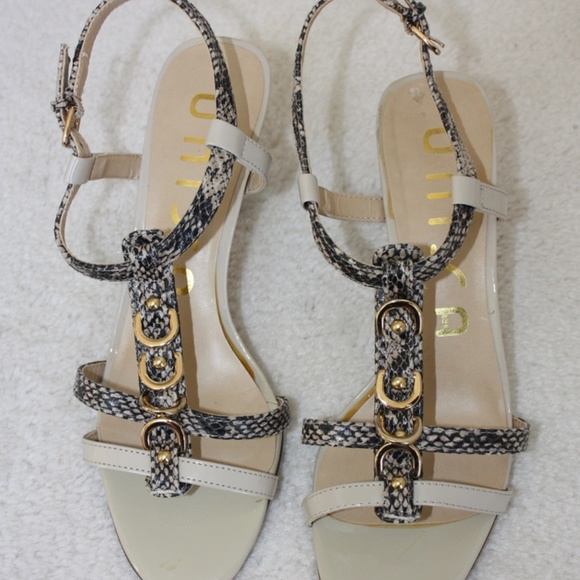 Unisa Leather Animal Print Heel Sandals- FREE SHIP - Picture 5 of 6